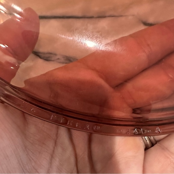 Pyrex Cranberry Round Glass LID 624C 8¾" - Picture 5 of 6